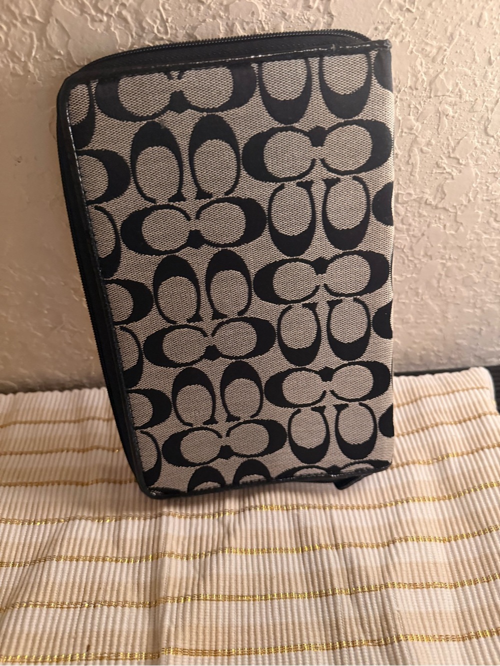 Coach Navy blue Signature Zip Tech Organizer - Picture 2 of 3